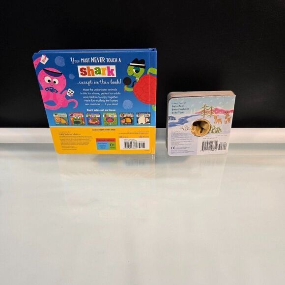 Never Touch a Shark! Touch Feel Board Book & Baby Reindeer Finger Puppet Book - Picture 2 of 8